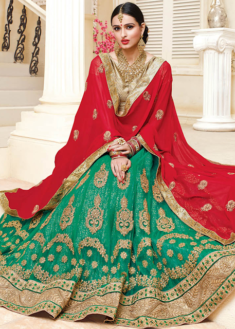 Green Color Lehenga Designs for your Sangeet Ceremony