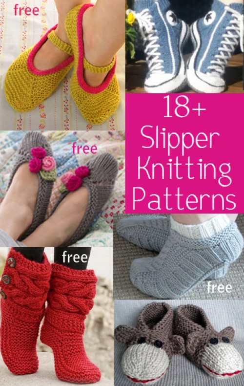Beautiful Skills - Crochet Knitting Quilting : 18+ Slipper Knitting ...