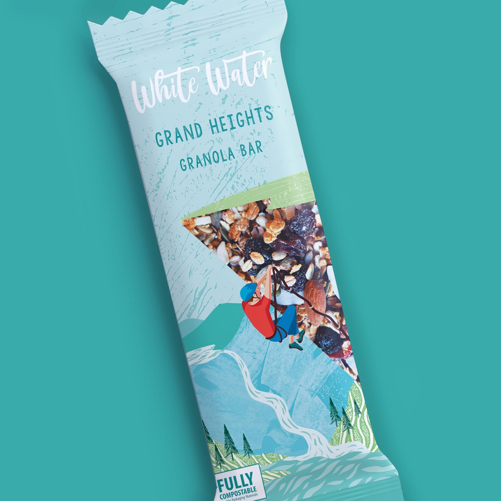 White Water Granola Plastic Free Granola Packaging Concept on
