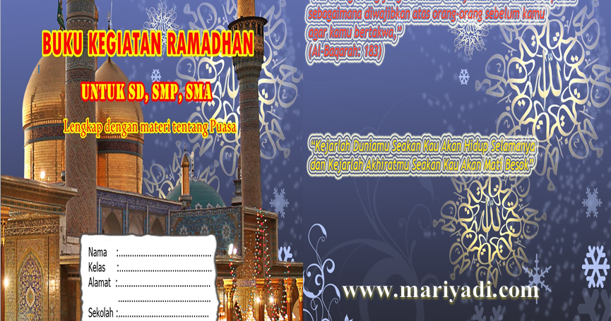 Free Download Buku Kegiatan Ramadhan 2020 SD SMP SMA