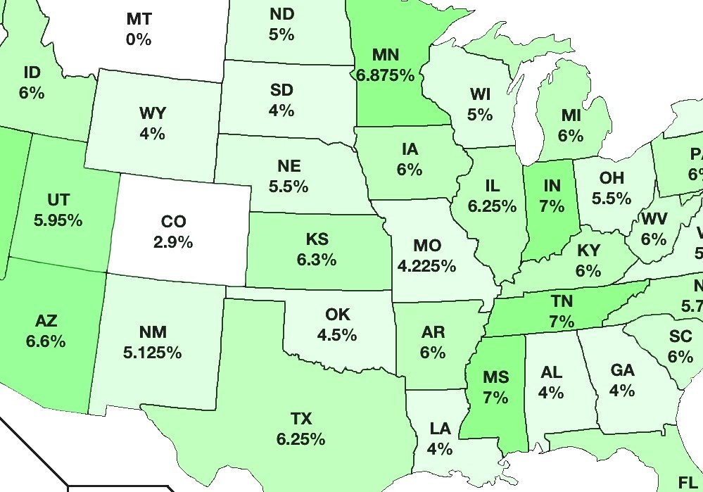 Sales Taxes In The United States New York State Taxes