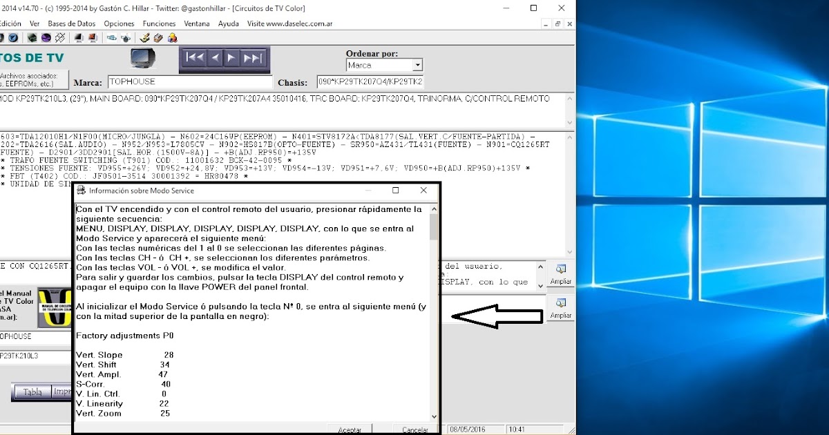 ElectroNika El software para el técnico reparador TOPHOUSE