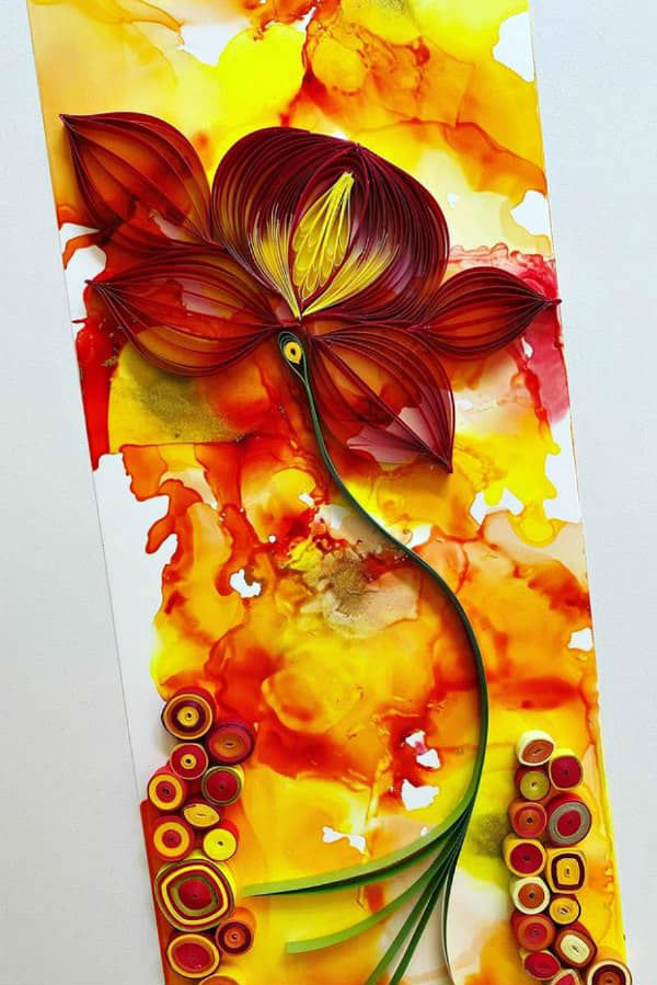 Vibrant Quilling Art by Dorsadaf Moinzad