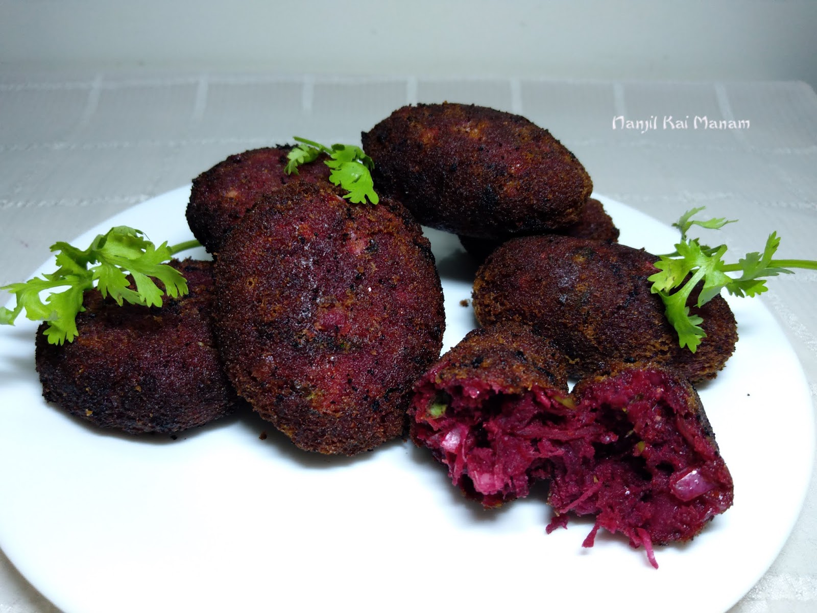 Nanjil Kai Manam Beetroot cutlet