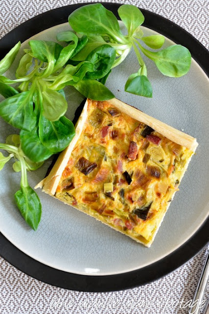 Quiche aux poireaux et au gingembre