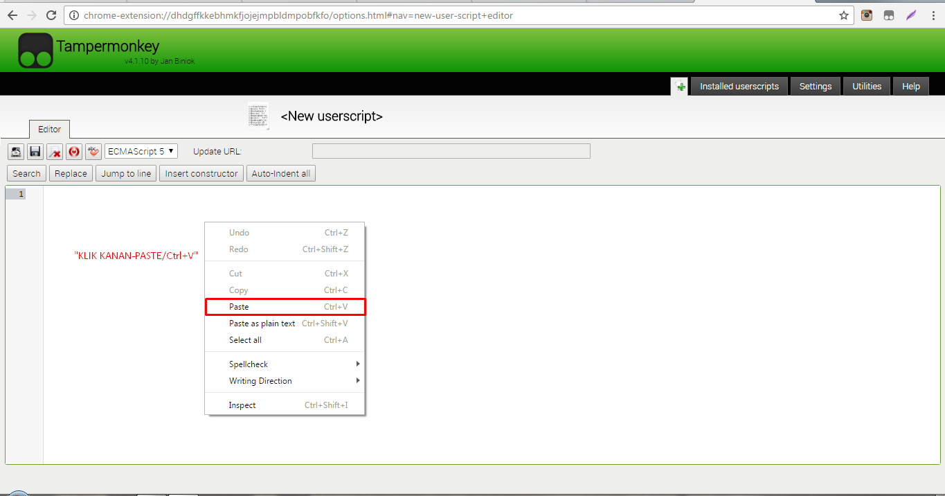 Cara Copy Script Ke Tampermonkey(OPERA,Google Chrome) Agar.io 100