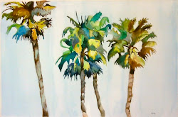 palm watercolor trees teen class