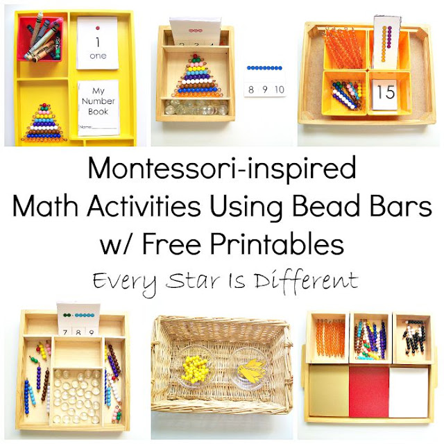 Montessori-inspired Math Activities Using Bead Bars with FREE Printables