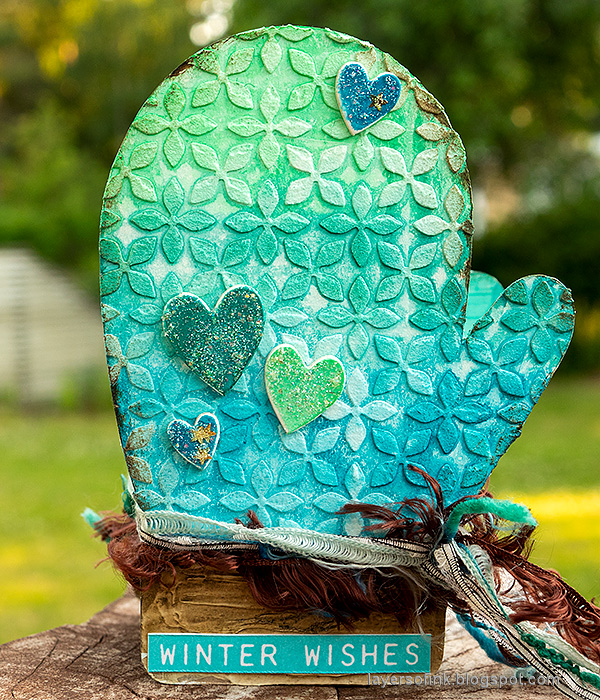 Layers of ink - Winter Mitten Holder by Anna-Karin Evaldsson. Layers of ink - Winter Mitten Holder by Anna-Karin Evaldsson.