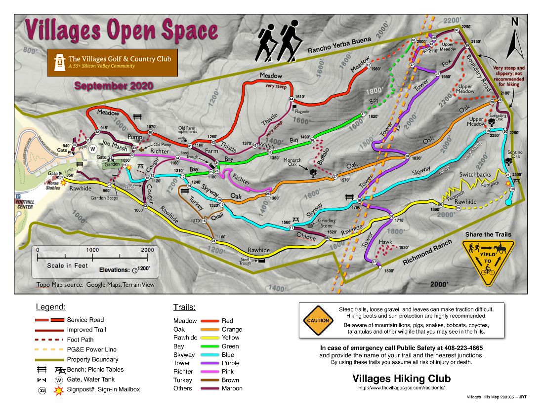 The Villages Hiking Club Open Space Trail Maps