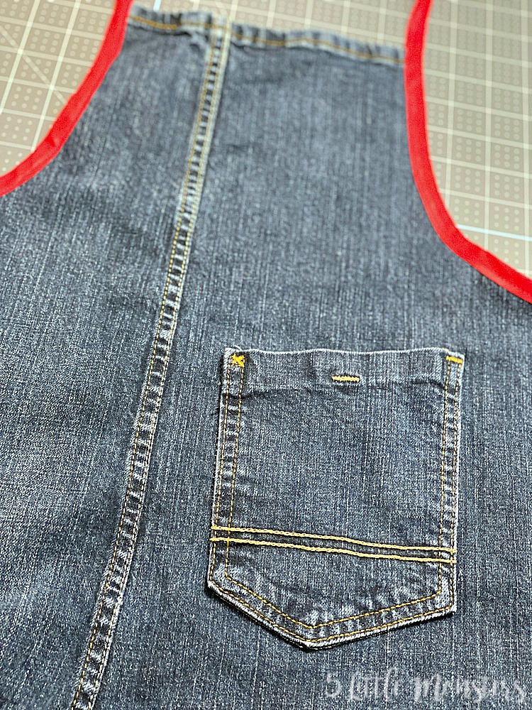 Pin on apron from blue jeans