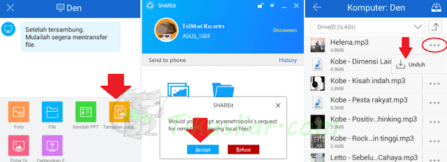Cara Mengirim File Dari Android Ke PC Dengan SHAREit dan Dari PC ke Android