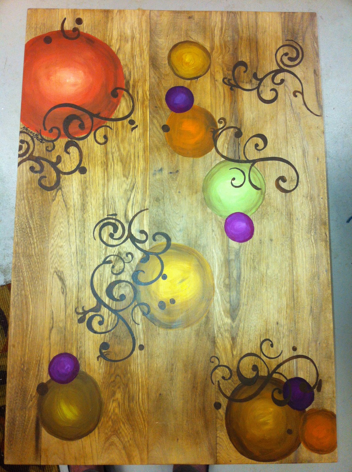 Luna Azul Studio/Karen Rester Hand Painted Art Tables