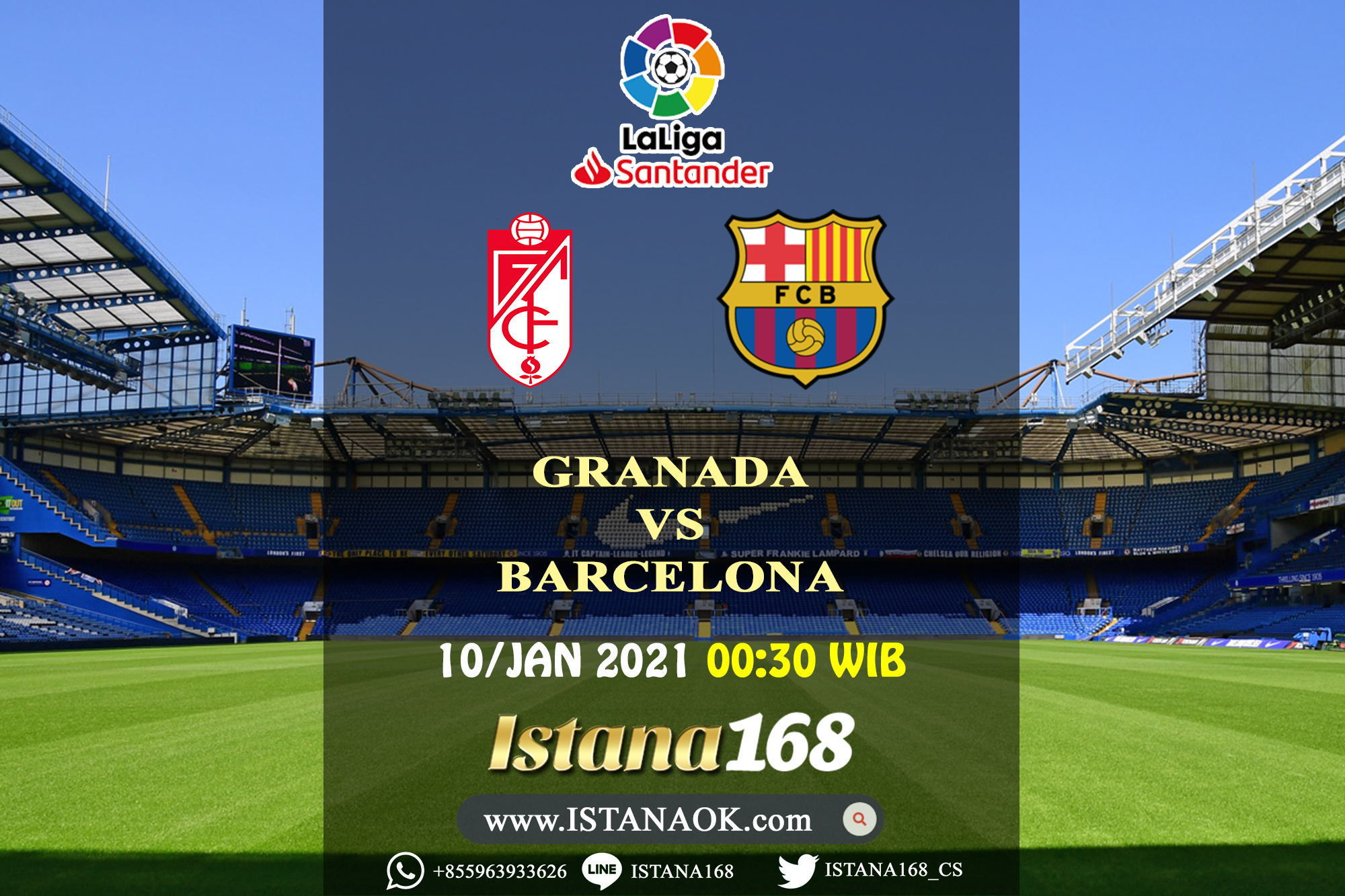 Prediksi Bola Akurat Istana168 Granada vs Barcelona 09 Januari 2021