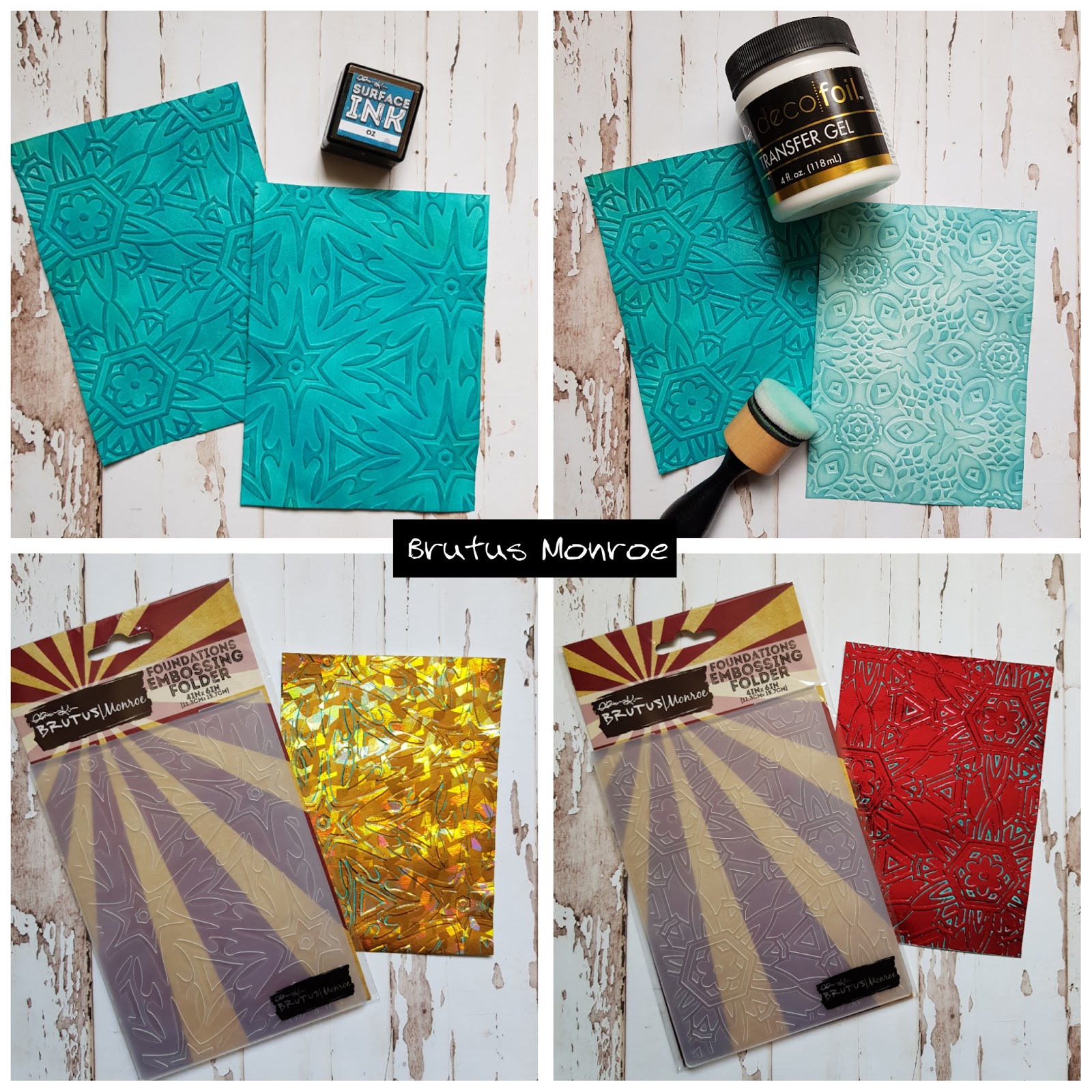 Crafting Love Embossed Foiled Card Accents/Brutus Monroe and ThermOweb