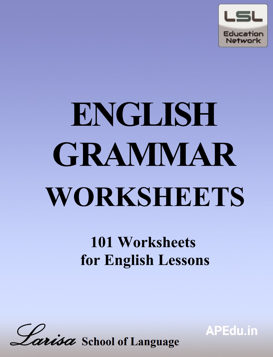 English grammar work sheets with Answers - APEdu