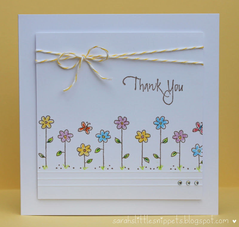 Sarah s Little Snippets Simple Thank You Card