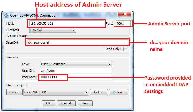 Connecting to Weblogic Server embedded LDAP with jExplorer