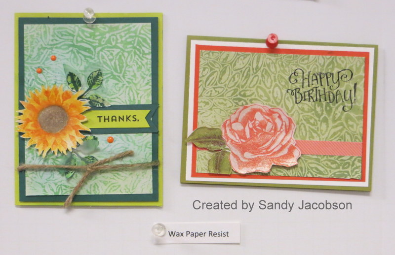 Guest Artist Sandy Jacobson + 5 Glossy Cardstock Techniques Julie's