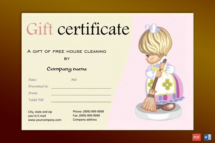 Free House Cleaning Gift Certificate Template Letter Template Free House Cleaning Gift Certificate Template Letter Template