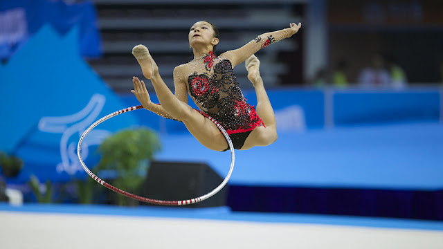 Gymnastics in action