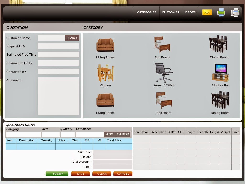 Furniture App Shop ipad