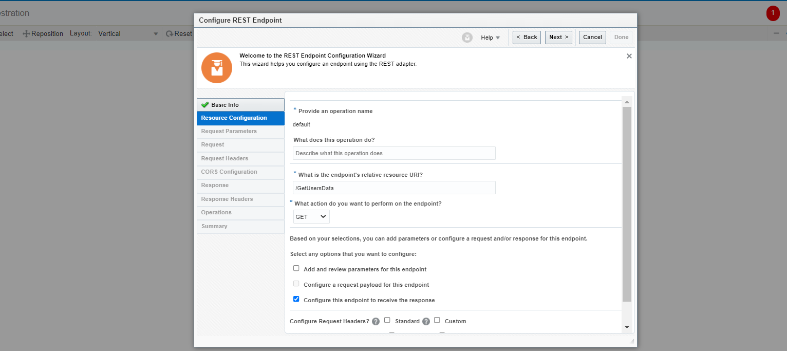Create a REST API in OIC to access data from OnPrem Database