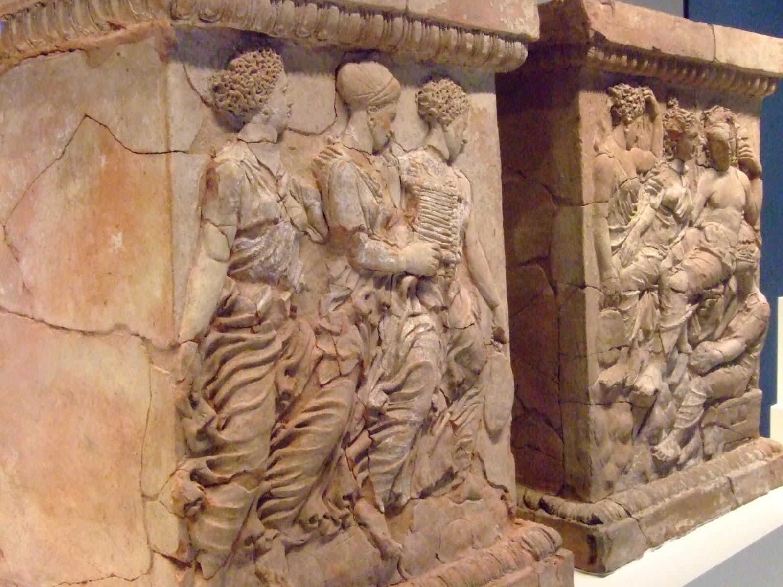 Aphrodite, Persephone, and Adonis relief 400375 BCE