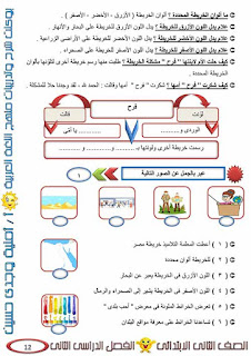 اقوى مذكرة لغة عربية للصف الثاني الابتدائي الترم الثاني 2020