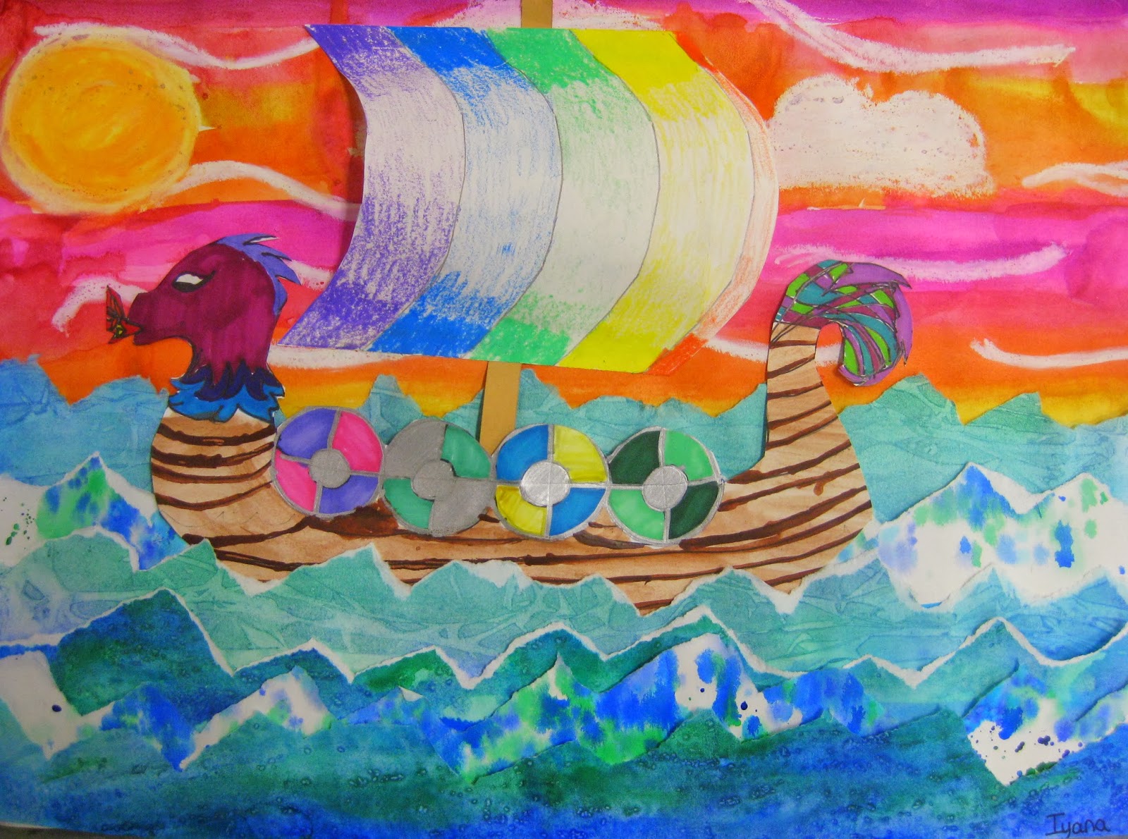 Cassie Stephens viking art project