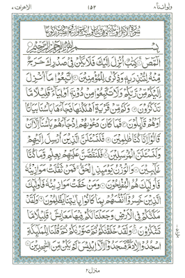 Surah Al A'Raaf Ayat 1-11