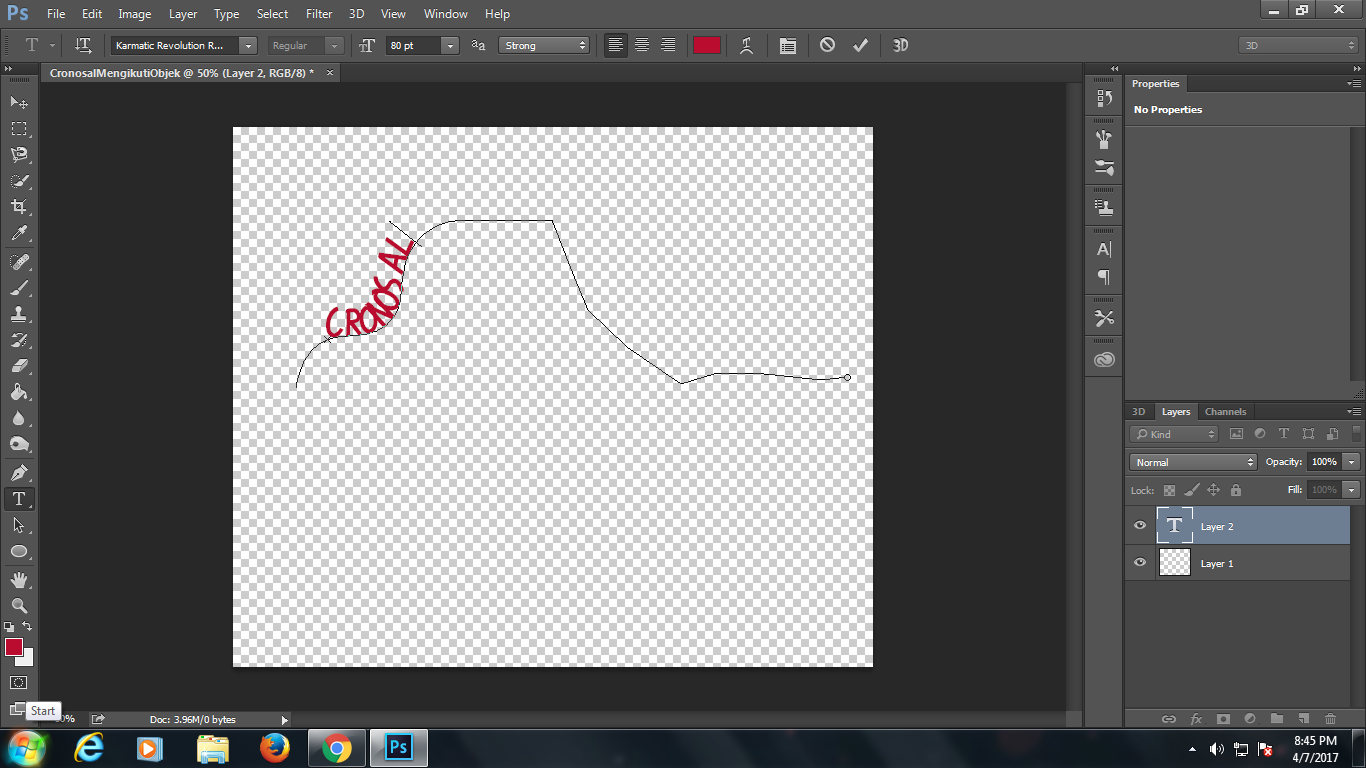 Cara Membuat Tulisan Mengikuti Garis Di Photoshop