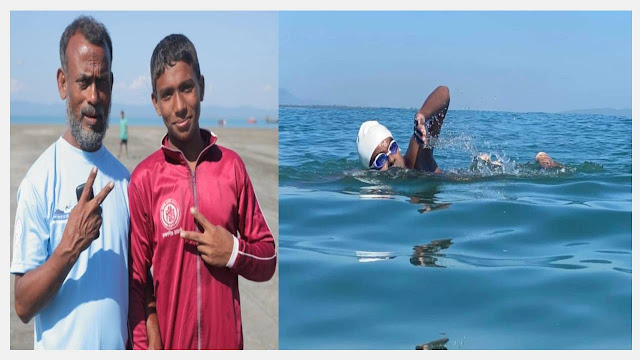 Youngest swimmer in the world.
