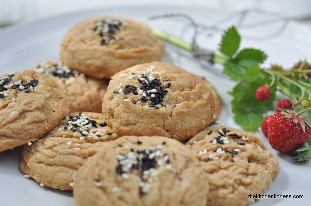 The Kitchen Lioness Tahini Cookies with Halva, white Chocolate & Sesame Seeds Time for a