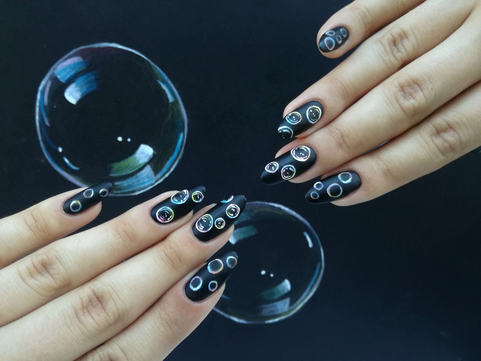 bubble nail art