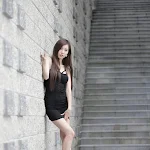 Beautiful Model Lee Ji Min in Black Dress Foto 23