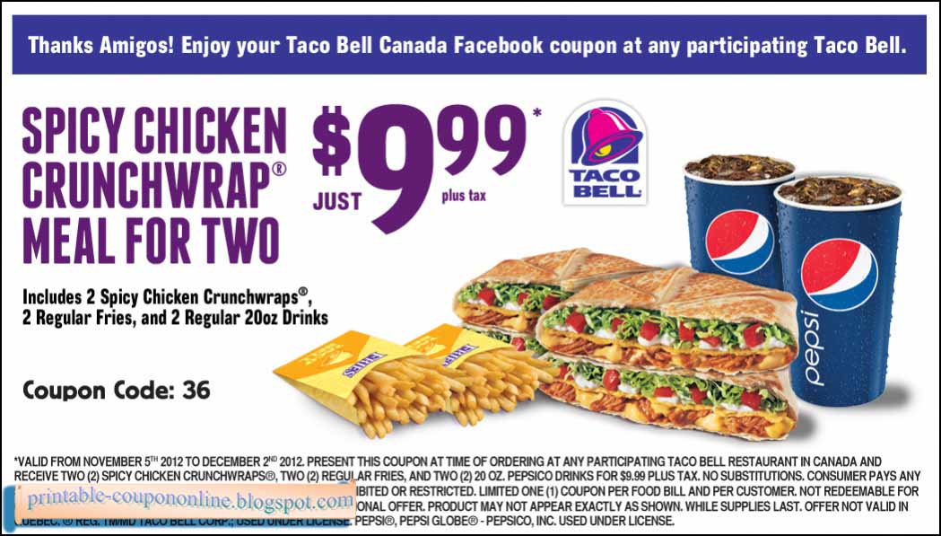 Printable Coupons 2021 Taco Bell Coupons Printable Coupons 2021 Taco Bell Coupons