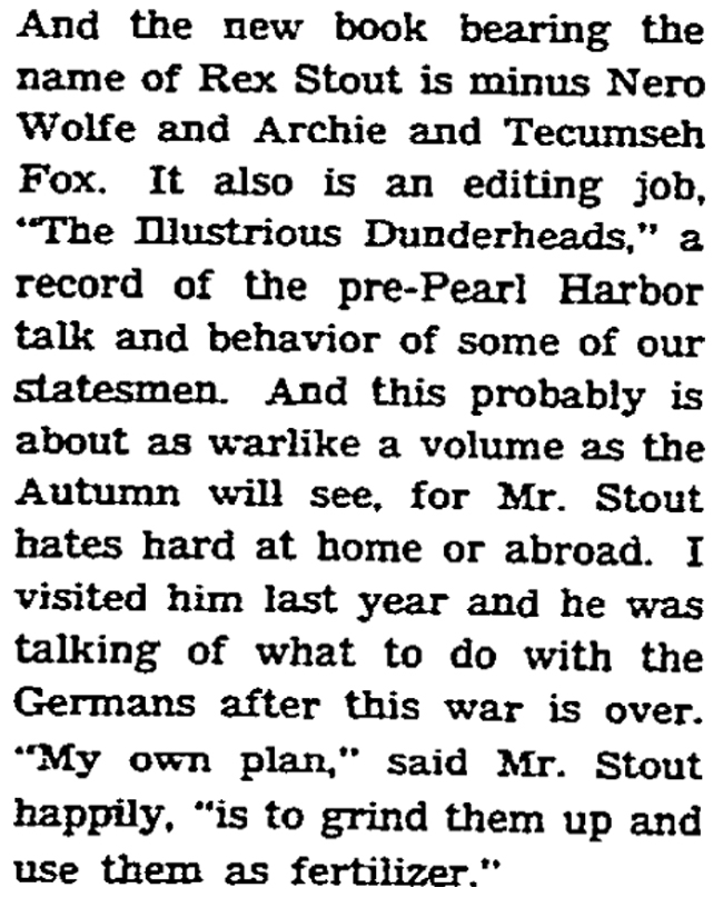 Pfui "The Illustrious Dunderheads," September 20, 1942