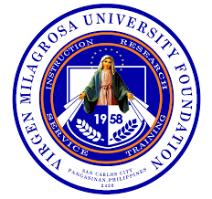 Virgen Milagrosa University Foundation logo 