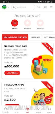 Flash Sale Paket Indosat di MyIM3