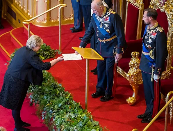 King Harald, Queen Sonja and Crown Prince Haakon attended the opening of 162. Norwegian Parliament in Oslo