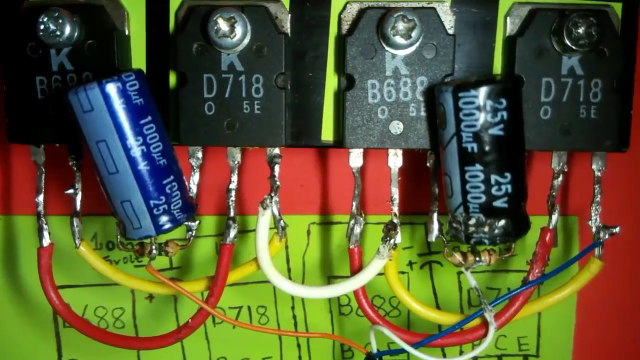 How to Make D718 And B688 Stereo Audio Amplifier Easy Circuit