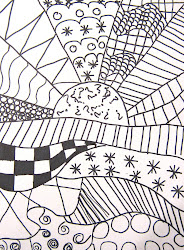 pattern landscape crazy zentangle patterns zentangles easy simple draw drawings fill middle using clay pastels