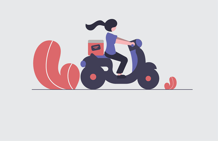 Girl Delivery Vector