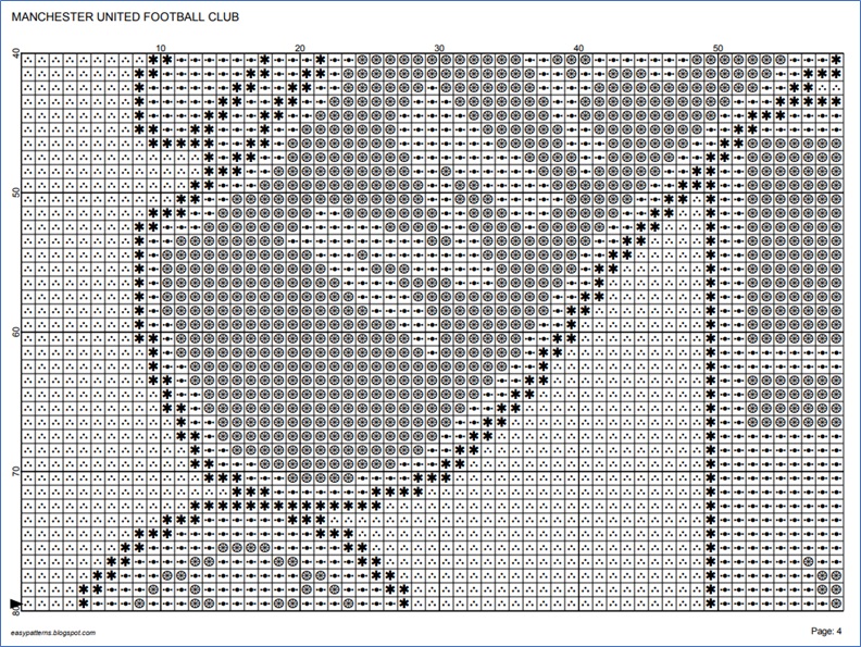 EASY PATTERNS Manchester United FC crossstitch pattern