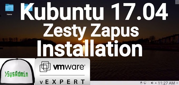 Kubuntu (Zesty Zapus) Installation on VMware Workstation