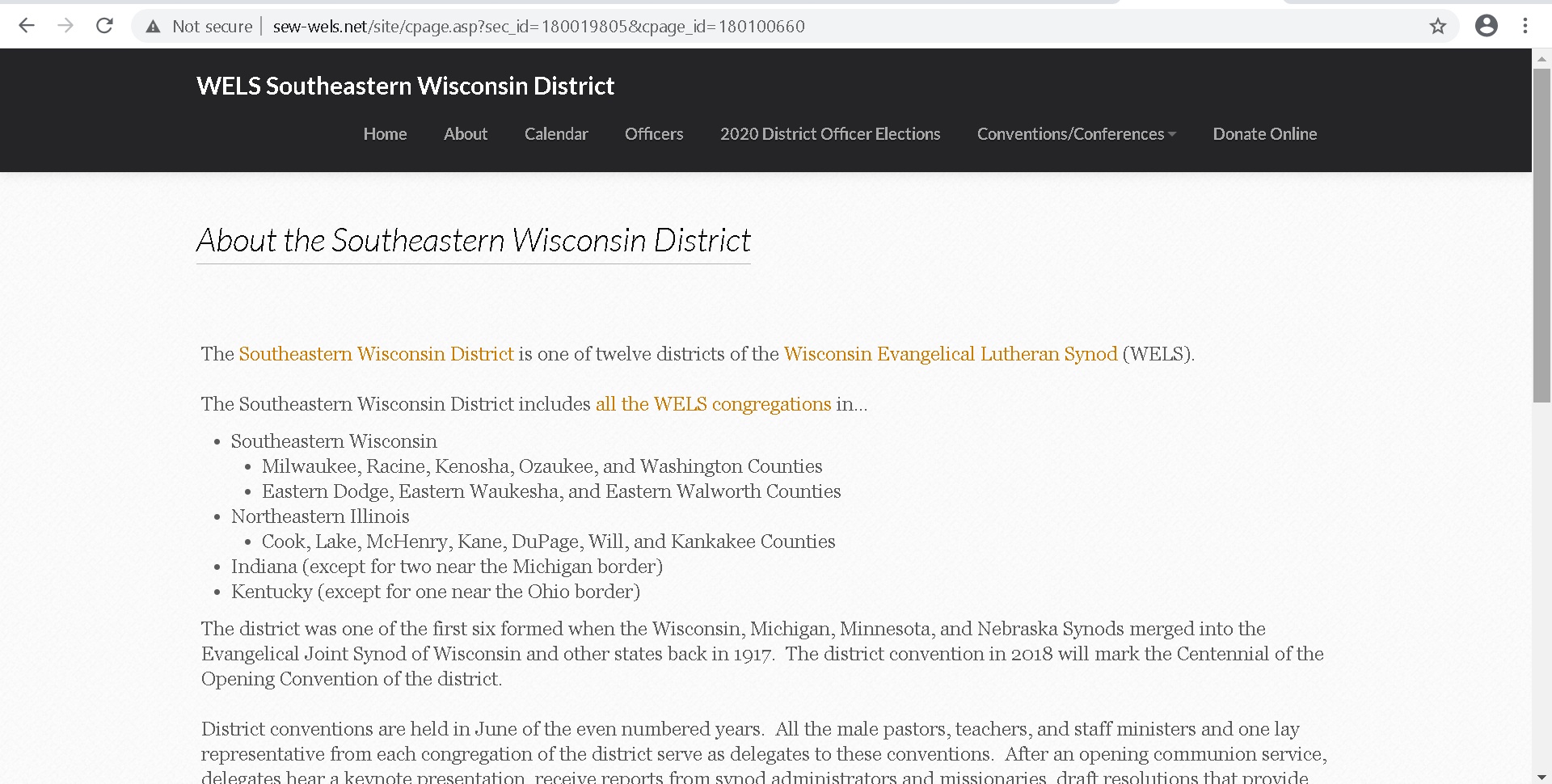Southeastern Wisconsin District Wisconsin Evangelical Lutheran Synod 2022