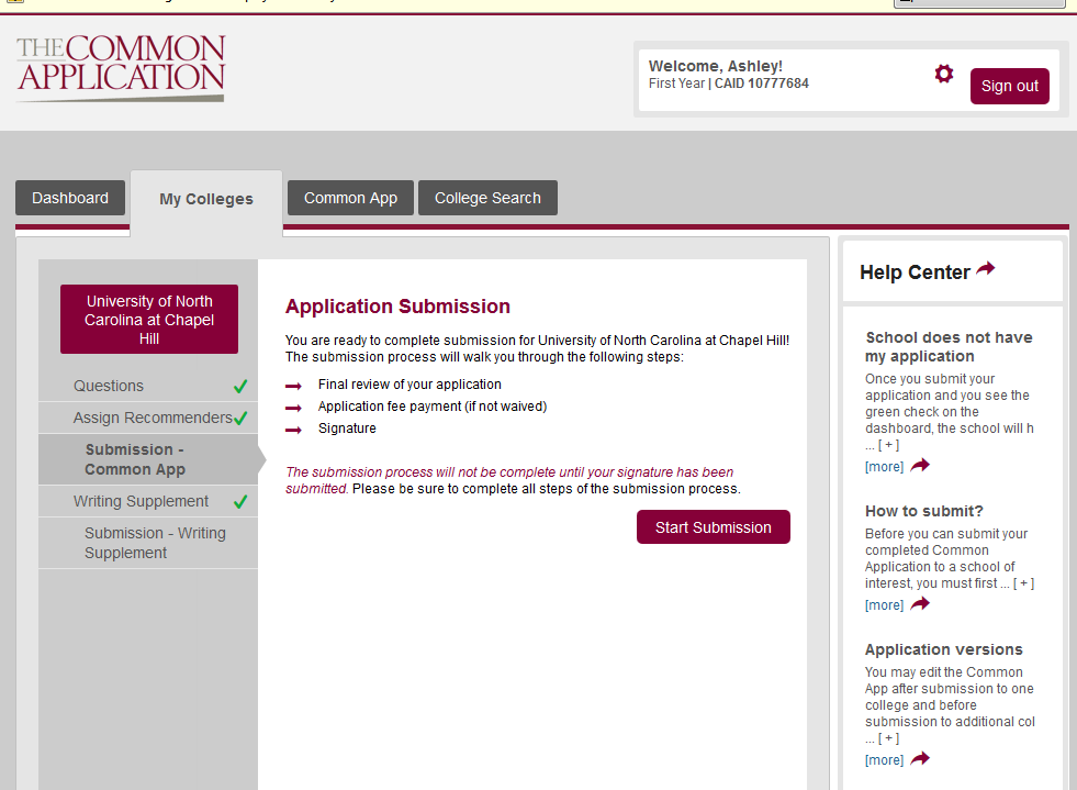 downloaded by college common app