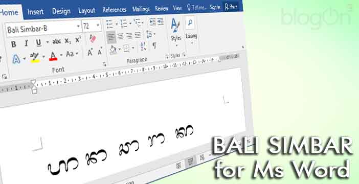 Menulis Huruf Hanacaraka Bali Simbar Pada Ms Word Blog On