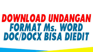 100 Download Kumpulan Format Undangan Microsoft Word Doc Docx Bisa Diedit Terbaru Terviral